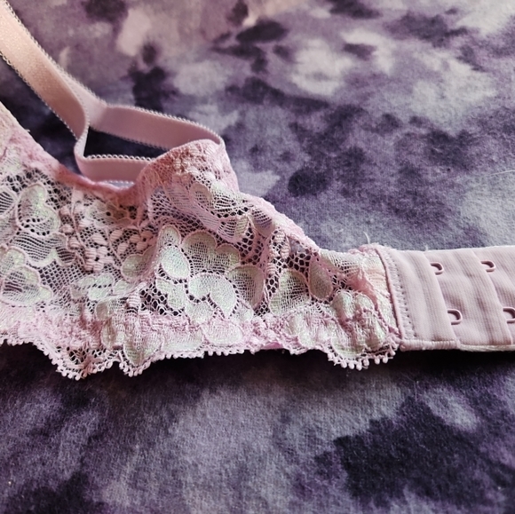 Victoria's Secret Woman Bra 34D Pink Padded Lace Dream Angels Push-Up - Picture 5 of 6